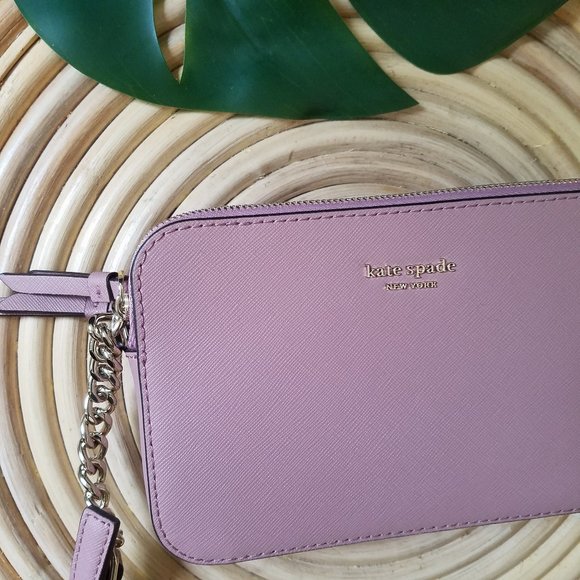 Kate Spade double zip Small Crossbody dusty peony - Picture 9 of 10